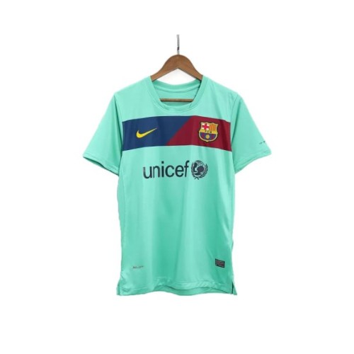 10/11 Barcelona Away Green Retro Soccer Jerseys Shirt