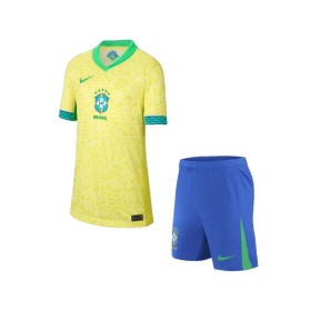 Brazil Home Jersey Kit 2024 Kids(Jersey+Shorts)