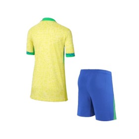 Brazil Home Jersey Kit 2024 Kids(Jersey+Shorts)