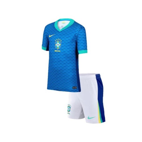 Brazil Away Jersey Kit Copa America 2024 Kids(Jersey+Shorts)