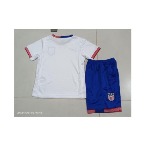 USA Home Jersey Kit Copa America 2024 Kids(Jersey+Shorts)