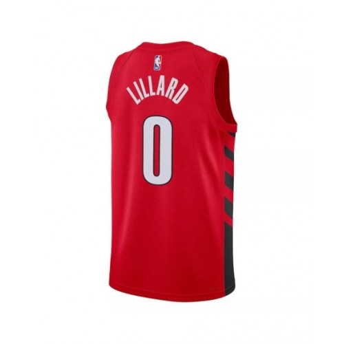 Men's Portland Trail Blazers Damian Lillard #0 Jordan Red 22/23 Swingman Jersey - Statement Edition