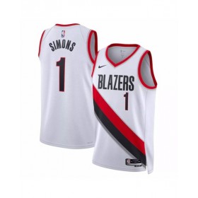 Men's Portland Trail Blazers Anfernee Simons #1 White 22/23 Swingman Jersey - Association Edition