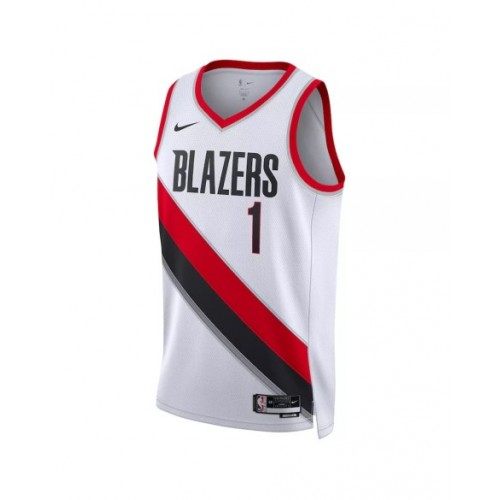 Men's Portland Trail Blazers Anfernee Simons #1 White 22/23 Swingman Jersey - Association Edition