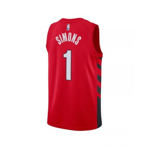 Men's Portland Trail Blazers Anfernee Simons #1 Jordan Red 22/23 Swingman Jersey - Statement Edition