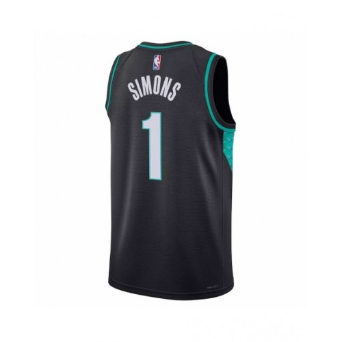 Men's Portland Trail Blazers Anfernee Simons #1 Nike Black 22/23 Swingman Jersey - City Edition