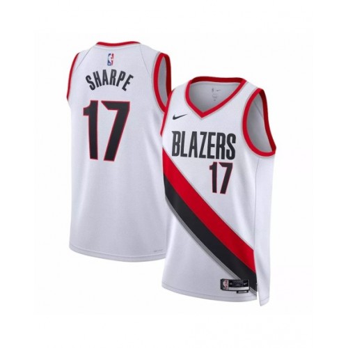 Men's Portland Trail Blazers Shaedon Sharpe #17 White 2022/23 Swingman Jersey - Association Edition