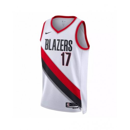 Men's Portland Trail Blazers Shaedon Sharpe #17 White 2022/23 Swingman Jersey - Association Edition