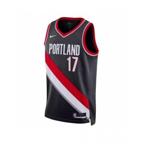 Men's Portland Trail Blazers Shaedon Sharpe #17 Black 2022/23 Swingman Jersey - Icon Edition