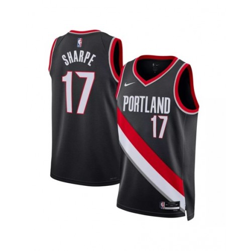 Men's Portland Trail Blazers Shaedon Sharpe #17 Black 2022/23 Swingman Jersey - Icon Edition