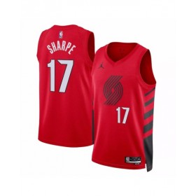 Men's Portland Trail Blazers Shaedon Sharpe #17 Jordan Red 2022/23 Swingman Jersey - Statement Edition