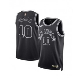 Men's San Antonio Spurs Jeremy Sochan #10 Nike Black 2022/23 Swingman Jersey - Classic Edition