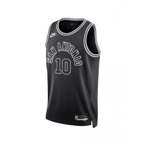 Men's San Antonio Spurs Jeremy Sochan #10 Nike Black 2022/23 Swingman Jersey - Classic Edition