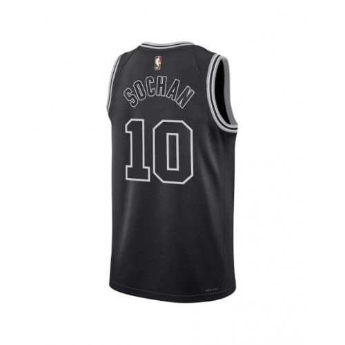 Men's San Antonio Spurs Jeremy Sochan #10 Nike Black 2022/23 Swingman Jersey - Classic Edition