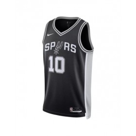 Men's San Antonio Spurs Jeremy Sochan #10 Nike Black 2022/23 Swingman Jersey - Icon Edition