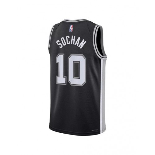 Men's San Antonio Spurs Jeremy Sochan #10 Nike Black 2022/23 Swingman Jersey - Icon Edition