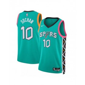 Men's San Antonio Spurs Jeremy Sochan #10 Nike Green 2022/23 Swingman Jersey - City Edition