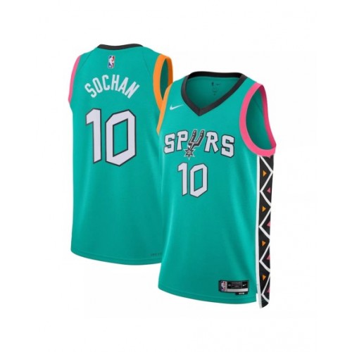 Men's San Antonio Spurs Jeremy Sochan #10 Nike Green 2022/23 Swingman Jersey - City Edition