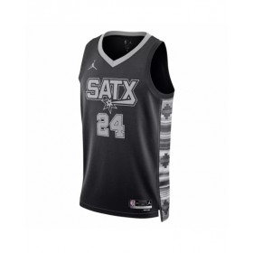 Men's San Antonio Spurs Devin Vassell #24 Jordan Brand Black 2022/23 Swingman Jersey - Statement Edition