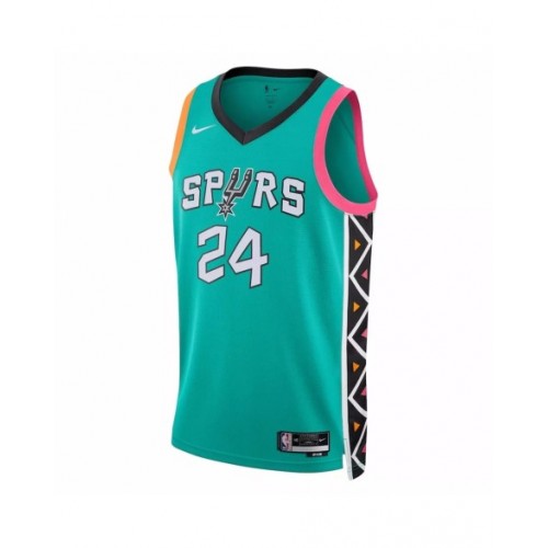 Men's San Antonio Spurs Devin Vassell #24 Nike Green 2022/23 Swingman Jersey - City Edition