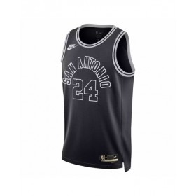 Men's San Antonio Spurs Devin Vassell #24 Nike Black 2022/23 Swingman Jersey - Classic Edition