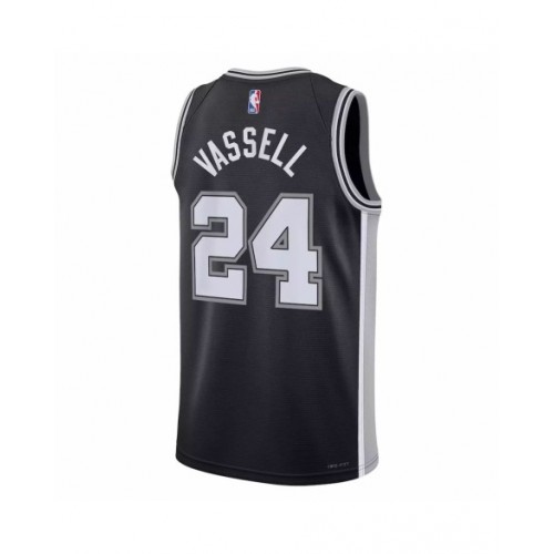 Men's San Antonio Spurs Devin Vassell #24 Nike Black 2022/23 Swingman Jersey - Icon Edition