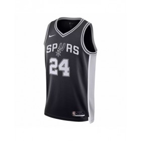 Men's San Antonio Spurs Devin Vassell #24 Nike Black 2022/23 Swingman Jersey - Icon Edition