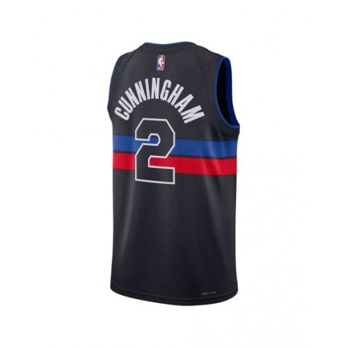 Men's Detroit Pistons Cade Cunningham #2 Jordan Brand Black 2022/23 Swingman Jersey - Statement Edition