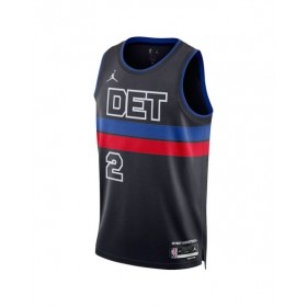 Men's Detroit Pistons Cade Cunningham #2 Jordan Brand Black 2022/23 Swingman Jersey - Statement Edition