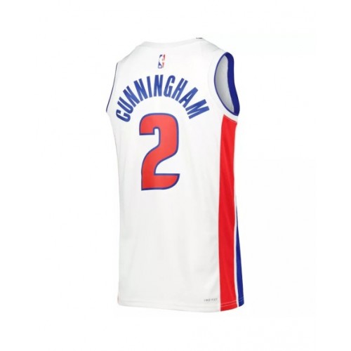 Men's Detroit Pistons Cade Cunningham #2 Nike White 2022/23 Swingman Jersey - Association Edition