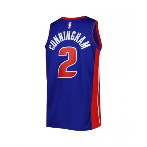 Men's Detroit Pistons Cade Cunningham #2 Nike Blue 2022/23 Swingman Jersey - Icon Edition