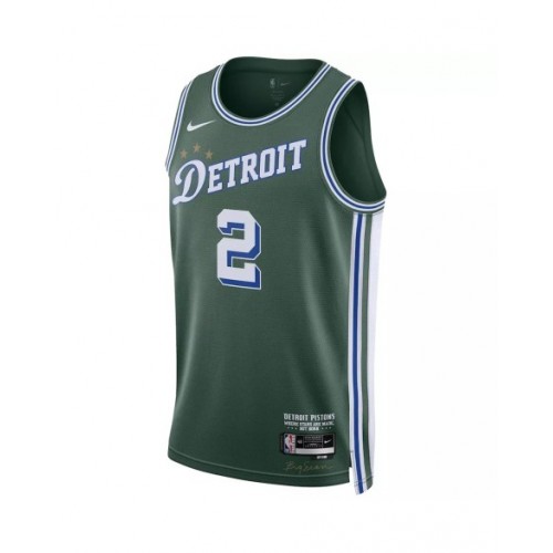 Men's Detroit Pistons Cade Cunningham #2 Nike Green 2022/23 Swingman Jersey - City Edition