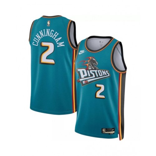 Men's Detroit Pistons Cade Cunningham #2 Nike Teal 2022/23 Swingman Jersey - Classic Edition