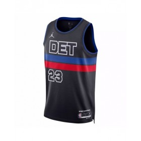 Men's Detroit Pistons Jaden Ivey #23 Jordan Brand Black 2022/23 Swingman Jersey - Statement Edition