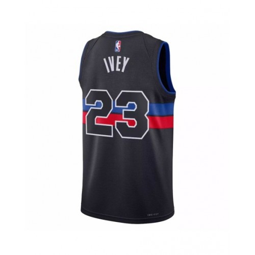 Men's Detroit Pistons Jaden Ivey #23 Jordan Brand Black 2022/23 Swingman Jersey - Statement Edition