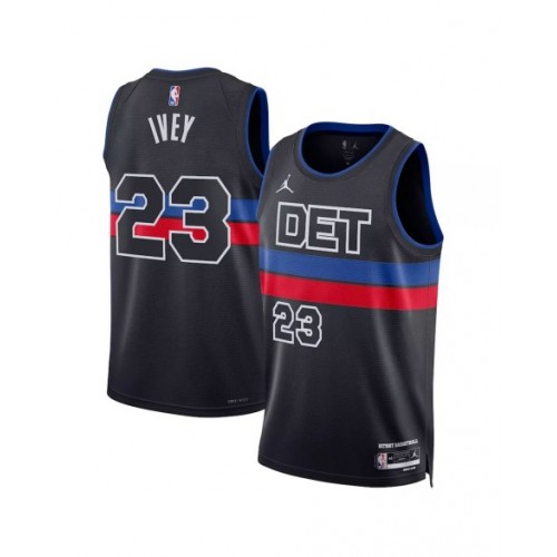 Men's Detroit Pistons Jaden Ivey #23 Jordan Brand Black 2022/23 Swingman Jersey - Statement Edition