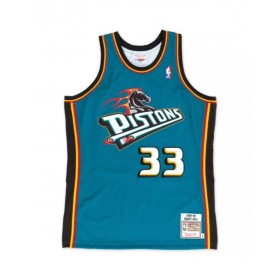 Retro Detroit Pistons Grant Hill #33 Blue 1998/99 Swingman NBA Jersey