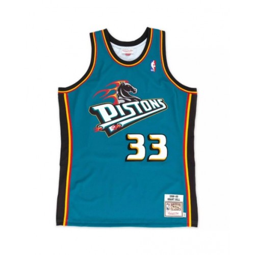 Retro Detroit Pistons Grant Hill #33 Blue 1998/99 Swingman NBA Jersey