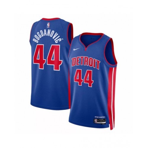 Men's Detroit Pistons Bojan Bogdanovic #44 Nike Blue 2022/23 Swingman Jersey - Icon Edition