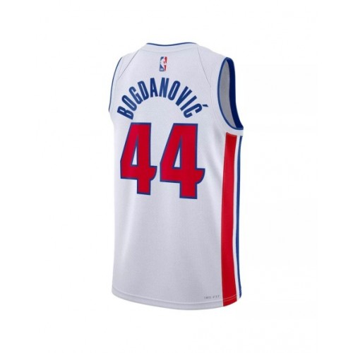 Men's Detroit Pistons Bojan Bogdanovic #44 Nike White 2022/23 Swingman Jersey - Association Edition