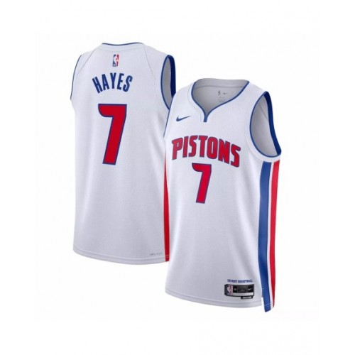 Men's Detroit Pistons Killian Hayes #7 Nike White 2022/23 Swingman Jersey - Association Edition