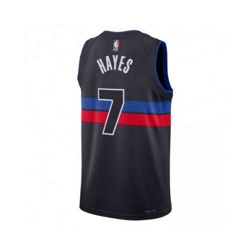 Men's Detroit Pistons Killian Hayes #7 Jordan Brand Black 2022/23 Swingman Jersey - Statement Edition