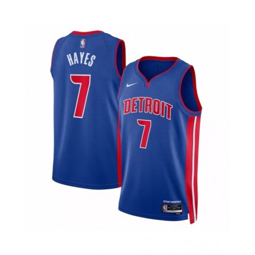 Men's Detroit Pistons Killian Hayes #7 Nike Blue 2022/23 Swingman Jersey - Icon Edition