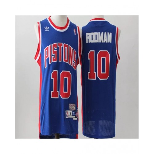 Men's Detroit Pistons Dennis Rodman #10 Adidas Black Swingman NBA Jersey