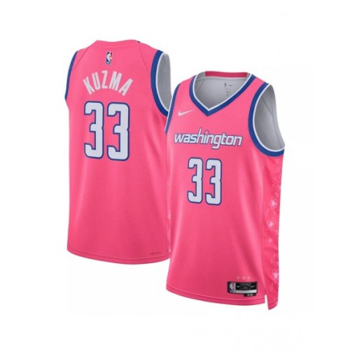 Men's Washington Wizards Kyle Kuzma #33 Nike Pink 2022/23 Swingman Jersey - City Edition