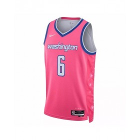 Men's Washington Wizards Kristaps Porzingis #6 Nike Pink 2022/23 Swingman Jersey - City Edition