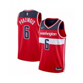 Men's Washington Wizards Kristaps Porzingis #6 Nike Red 2022/23 Swingman Jersey - Icon Edition