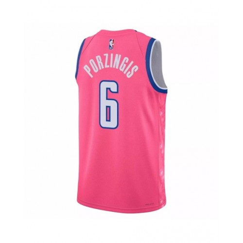 Men's Washington Wizards Kristaps Porzingis #6 Nike Pink 2022/23 Swingman Jersey - City Edition