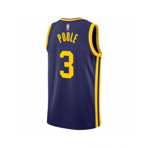 Men's Golden State Warriors Jordan Poole #3 Jordan Brand Navy 22/23 Swingman Jersey - Statement Edition