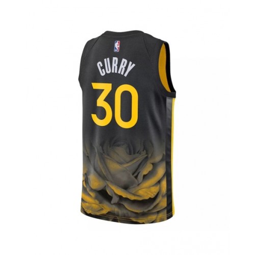 Men's Golden State Warriors Stephen Curry #30 Nike Black 2022/23 Swingman Jersey - City Edition